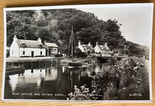 RP Postcard - Post Office & Crinan Canal, Bellanoch, Argyll, Scotland. 
