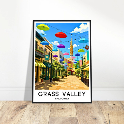 Grass valley travel print - grass,