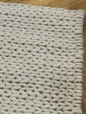 RUG GURU Fusion Oyester Rug 80 x 150cm. 100% Pure Wool - Brand New!!