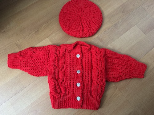 Red handknit baby - handknit, arian