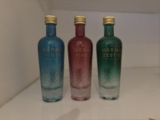 3 miniature empty mermaid Gin
