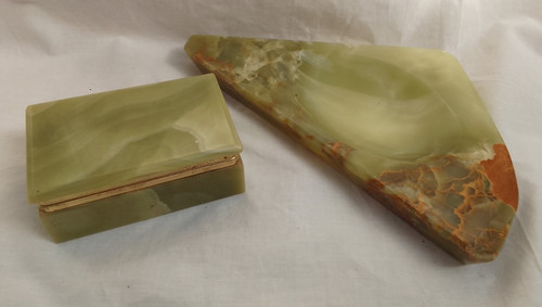 Vintage marble onyx - marble, desk