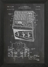 Jukebox patent 1965 framed - patent,