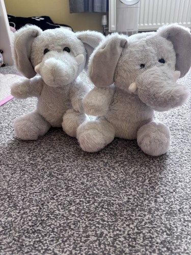 Pair soft grey elephant - soft,