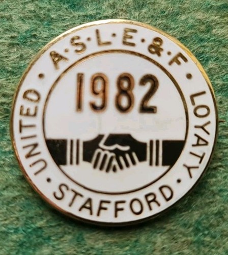 Aslef railway union badge - aslef,