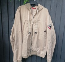 Rare Puma Men's JAMAICA  100% Cotton Beige Hooded Jacket Coat Size XL