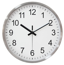 30cm Retro Aluminium Frame Non Ticking Wall Clock (CK55)