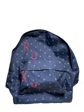 Roxy Navy Blue Back Pack Anchor Pattern School Picnic Rucksack