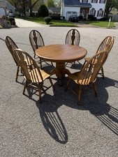 Solid Oak Dining Table Set