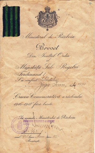 Romania 1926 medal brevet - 1926,,