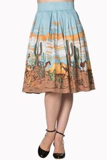 Blue circle skirt - size,