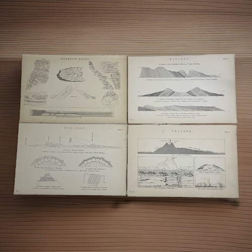 Lot antique geology prints - 4,