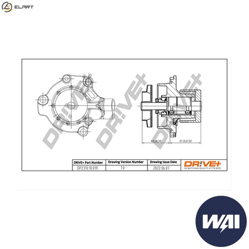 Water pump engine cooling - water,
