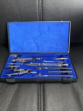 Vintage Zeichen Schule 512 Compass Drawing Precision Tools With Case, incomplete