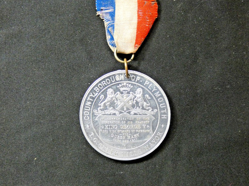 Plymouth coronation medal - plymouth,