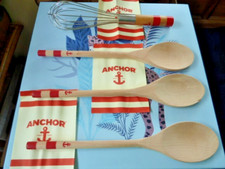 3 ANCHOR BUTTER WOODEN SPOONS