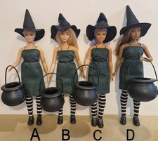 Curvy Witch Doll with Cauldron for your Altar or Halloween Party
