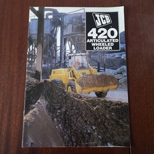 JCB 420 Articulated Wheeled Loader Sales Specification colour brochure 1983