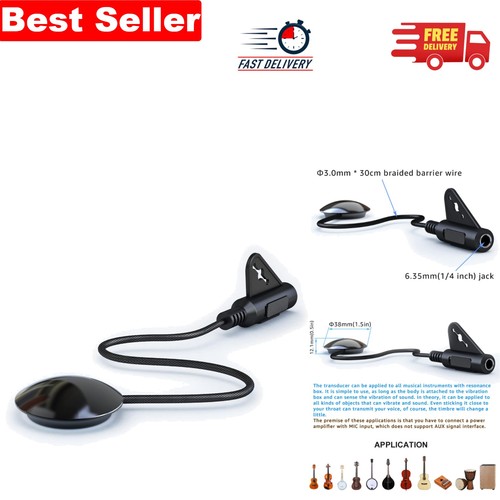 Compact black contact mic for - black,