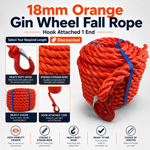 18mm orange polypropylene - 18mm,