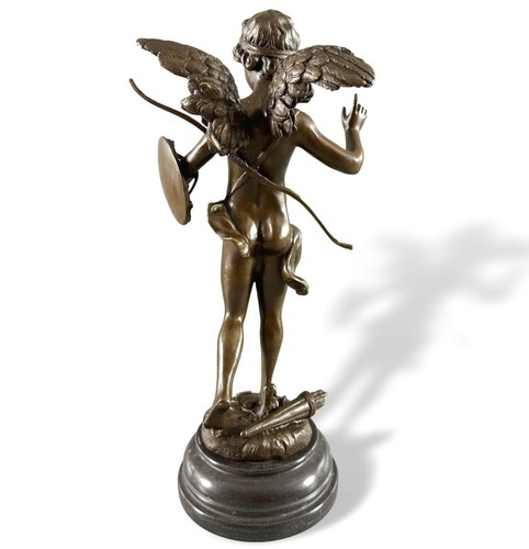 Bronze figure angel cupid
