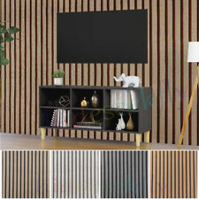 Wooden Slat Panelling Wallpaper 3D Wood Panel Effect Stripe Home Room Wall Decor