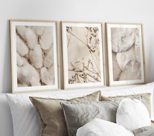 Set of 3 Beige Wall Art Prints