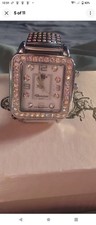 Kirks Folly Light Up Devotion  Crystal  Watch Silver Tone New Battery  Superb