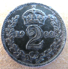 1900 Maundy Twopence, Dark Toned And Pleasing