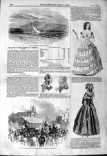 Original Old Antique Print