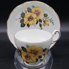 Vintage Regency England Bone China Floral Tea Cup Saucer Set Gold Trim Roses
