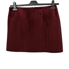 Womens Skirt Burgundy Velvet