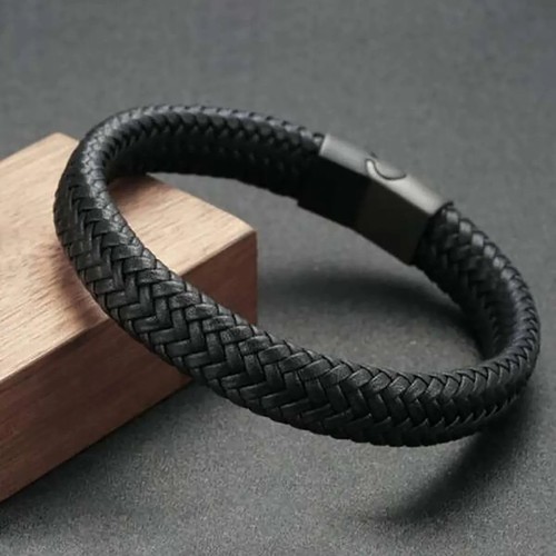 Black leather magnetic - pu,