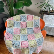 Crochet Blanket Granny Pastel