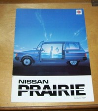 NISSAN PRAIRIE SALES BROCHURE August 1984 Nissan UK pub no. S24.F914.25m.7.84