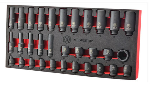 Britool socket set 22mm - set, 7-22mm