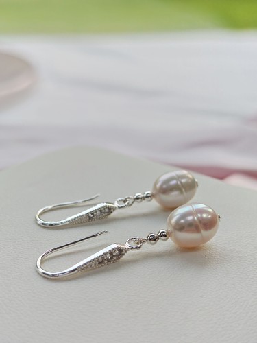 Real freshwater pearl drop - real,