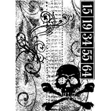 Tim Holtz Cling Rubber Stamp - Skull COM003