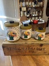 Vintage Set 3 Lidded Kitchen