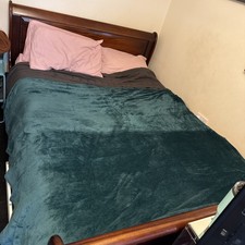 Kingside Wooden Sleigh Bed with Mattress