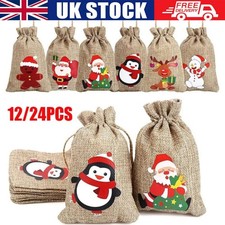12/24X Christmas Hessian Bags