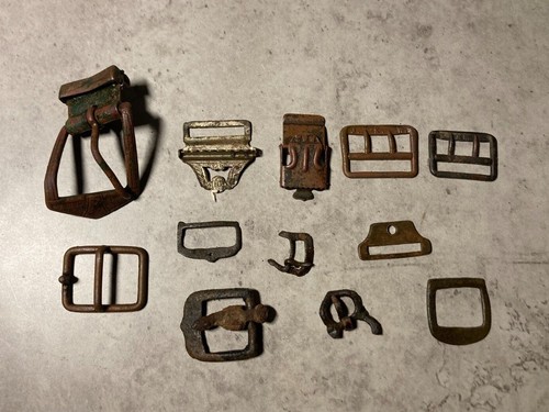 Lot ancient bronze buckle - bronze,