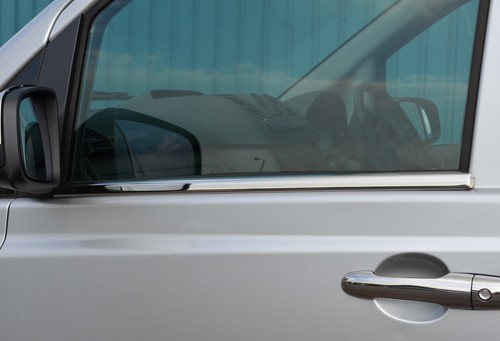 Chrome side door window - side,