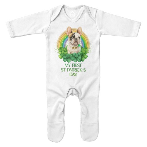 French bulldog patricks day - french,