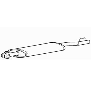 Centre exhaust middle silencer - exhaust,