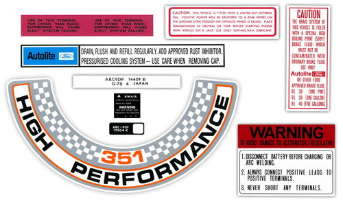 Engine bay decal - engine, kit