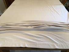 Long Beige Faux Velvet Curtain