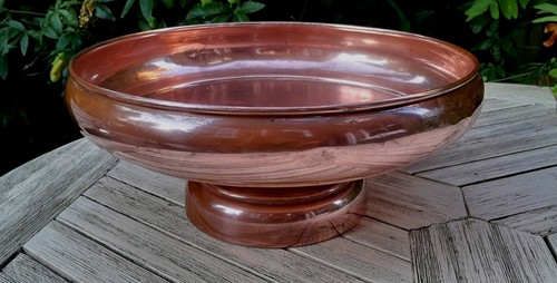Large antique copper bowl - antique,