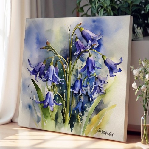 Bluebell canvas wall art print - wall,