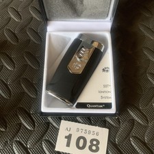 Vintage Colibri Quantum Cigar Lighter Dual Jet Gas Working Order Boxed Lot 108